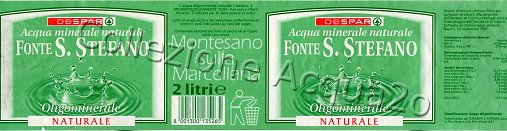 Fonte S. Stefano (analisi 1997) -x Despar-  pet Nat 2,0 L