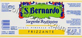 S. Bernardo, Sorgente Rocciaviva (analisi 1992) vetro Friz 0,92 + 0,46 L