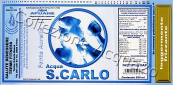 S.Carlo Fonte Aurelia (analisi 2003) vetro Legg Friz 0,92 L
