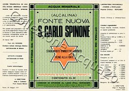 S. Carlo Spinone Fonte Nuova (analisi 1971) VE Friz 0,92 L