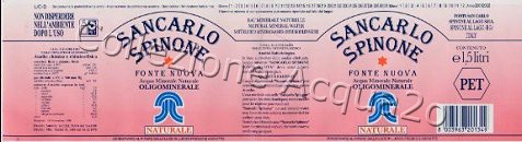 Sancarlo Spinone Fonte Nuova (analisi 1998) pet Nat 1,5 L + 0,5 L