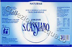 Sorgente S.Cassiano (analisi 2003) vetro Nat 0,92 L + 0,45 L [090405]
