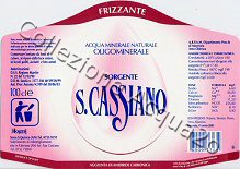Sorgente S.Cassiano (analisi 2003) vetro verde tappo a vite Friz 1,0 L [090405]