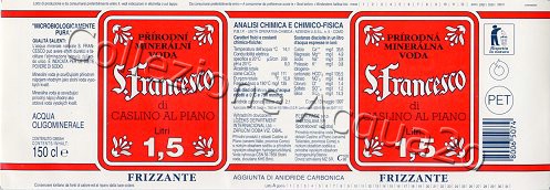 S. Francesco (1997)  Exp Slovacchia- pet Friz 1,5 L