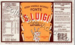 Fonte S.Luigi (analisi 1998) vetro Nat 0,92 L