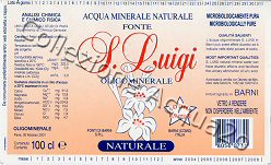 Fonte S.Luigi (analisi 2001) -tappo a vite- VAR Nat 0,92 L