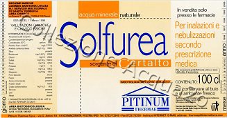 Solfurea Sorgente di Certalto (analisi 1995) -per inalazioni e nebulizzazioni-  VE Nat 1,0 L   [010303]