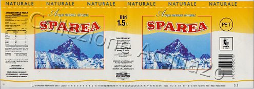 Sparea (analisi 1998) pet Nat 1,5 L + 0,5 L