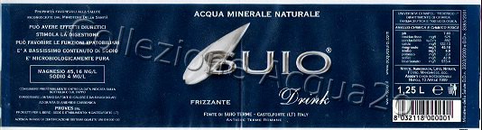 Suio (analisi 1999) Drink (label stretch sleeve) pet Friz 1,25 L + 0,5 L