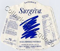Surgiva (analisi 1990) -etichetta trapezoidale- vetro Nat 0,75 L