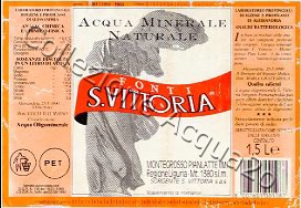 Fonti S.Vittoria (analisi 1990) pet Nat 1,5 L