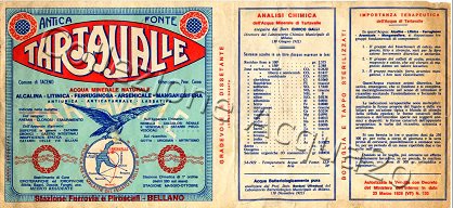 Antica Fonte Tartavalle (analisi 1922) VE Leg Friz ? L