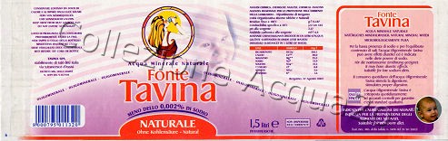 Fonte Tavina (analisi 2002) PET Nat 1,5 L [160606]