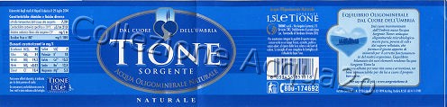 Sorgente TIONE (analisi 2004) PET Nat 2,0 L + 1,5 L +1,0 L + 0.5 L   [230208]