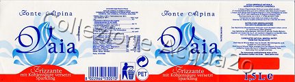 Vaia Fonte Alpina (analisi 1999) pet Friz 1,5 L + 0,5 L