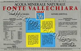 Fonte Vallechiara (analisi 1983) -Tipografia LP - fondo grigio - VE Friz 0,92 L   [130909]