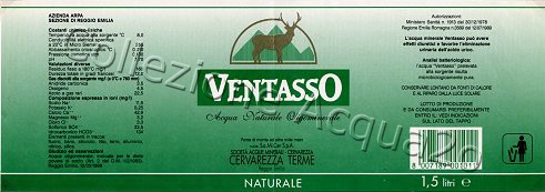 Ventasso (analisi 1998) PET Nat 1,5 L