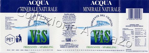 VIS - Sorgente del Ciliegio (analisi 1999) Pet Friz 1,5 L