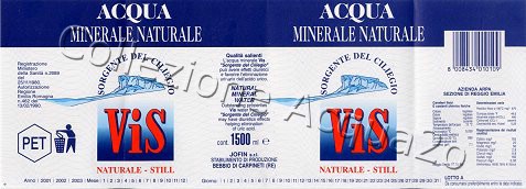 VIS - Sorgente del Ciliegio (analisi 1999) Pet Nat 1,5 L + 0,5 L