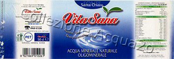 Vita Sana, Fonte Santa Chiara (analisi 2002) PET Nat 0,5 L